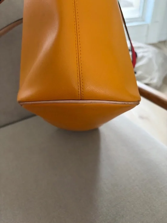 coach park metro shoulder tote bag f24341 pumpkin yellow sarifiano leather - Picture 11 of 14